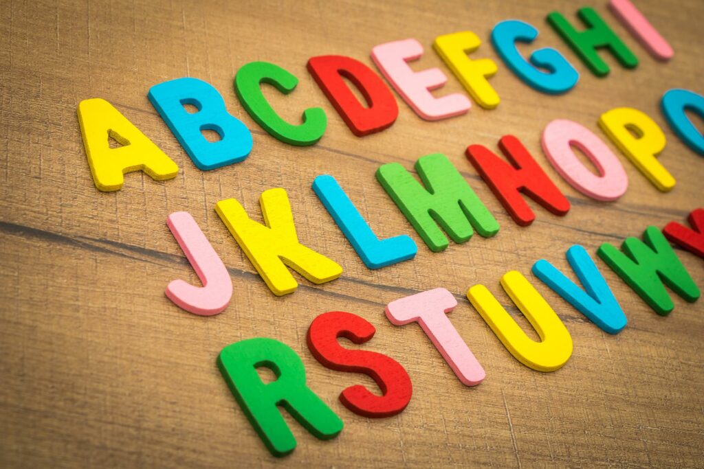 l'alphabet en anglais